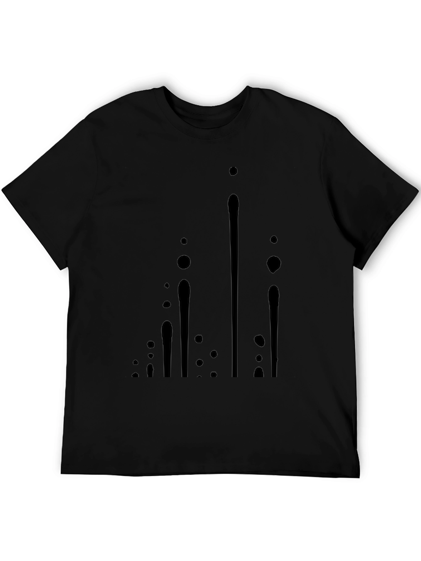 Modern Black Graphic Tee - Abstract Design