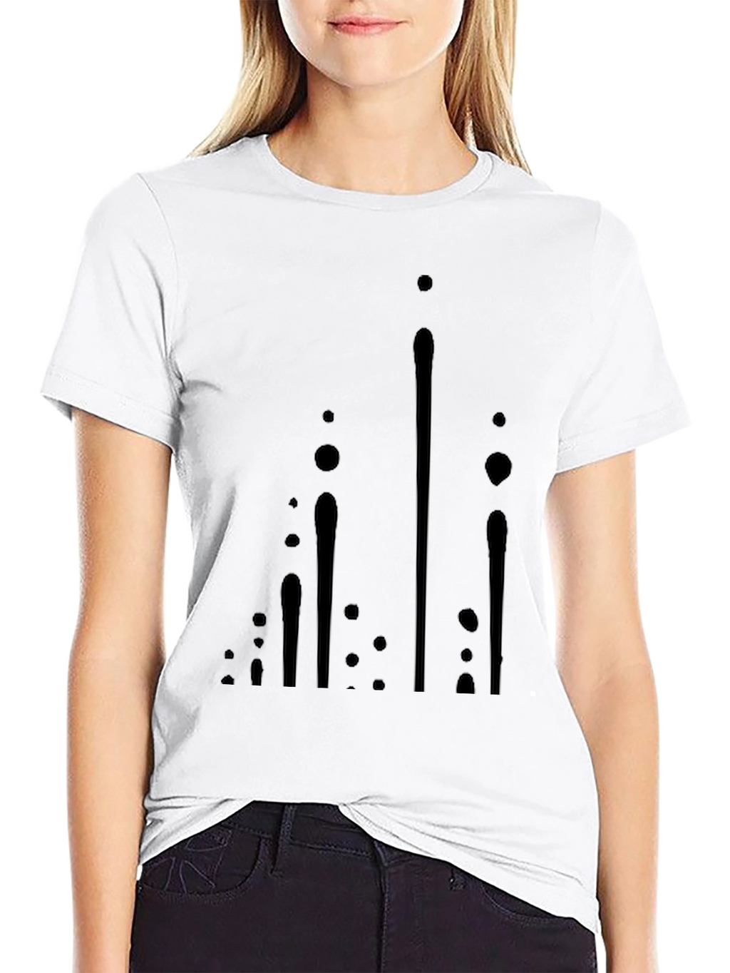 Modern Black Graphic Tee - Abstract Design