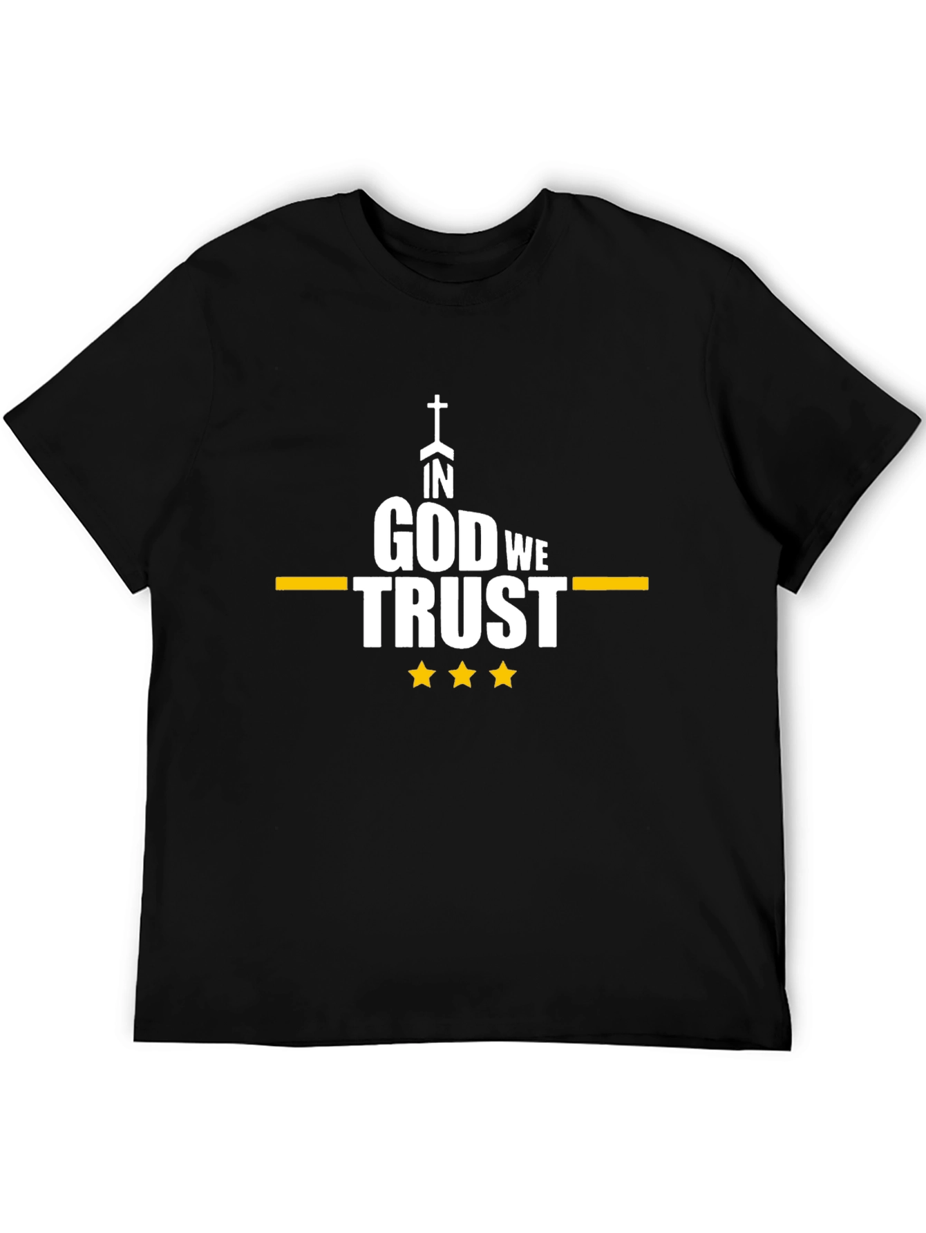 In God We Trust Graphic Tee - Black Cotton Blend