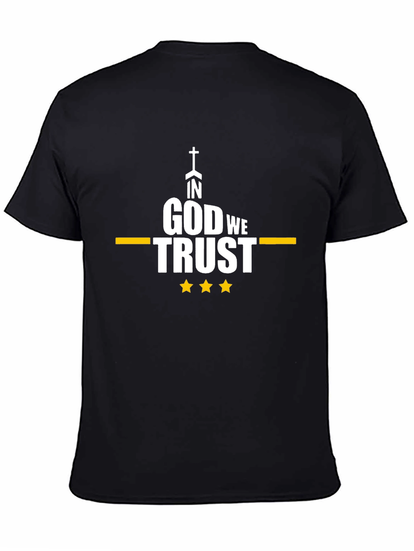 In God We Trust Graphic Tee - Black Cotton Blend