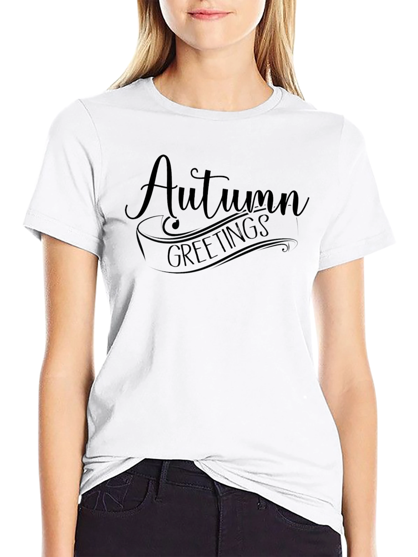 Autumn Greetings Black T-Shirt