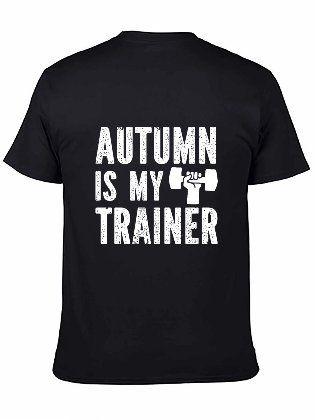 Autumn is My Trainer Black Graphic T-Shirt