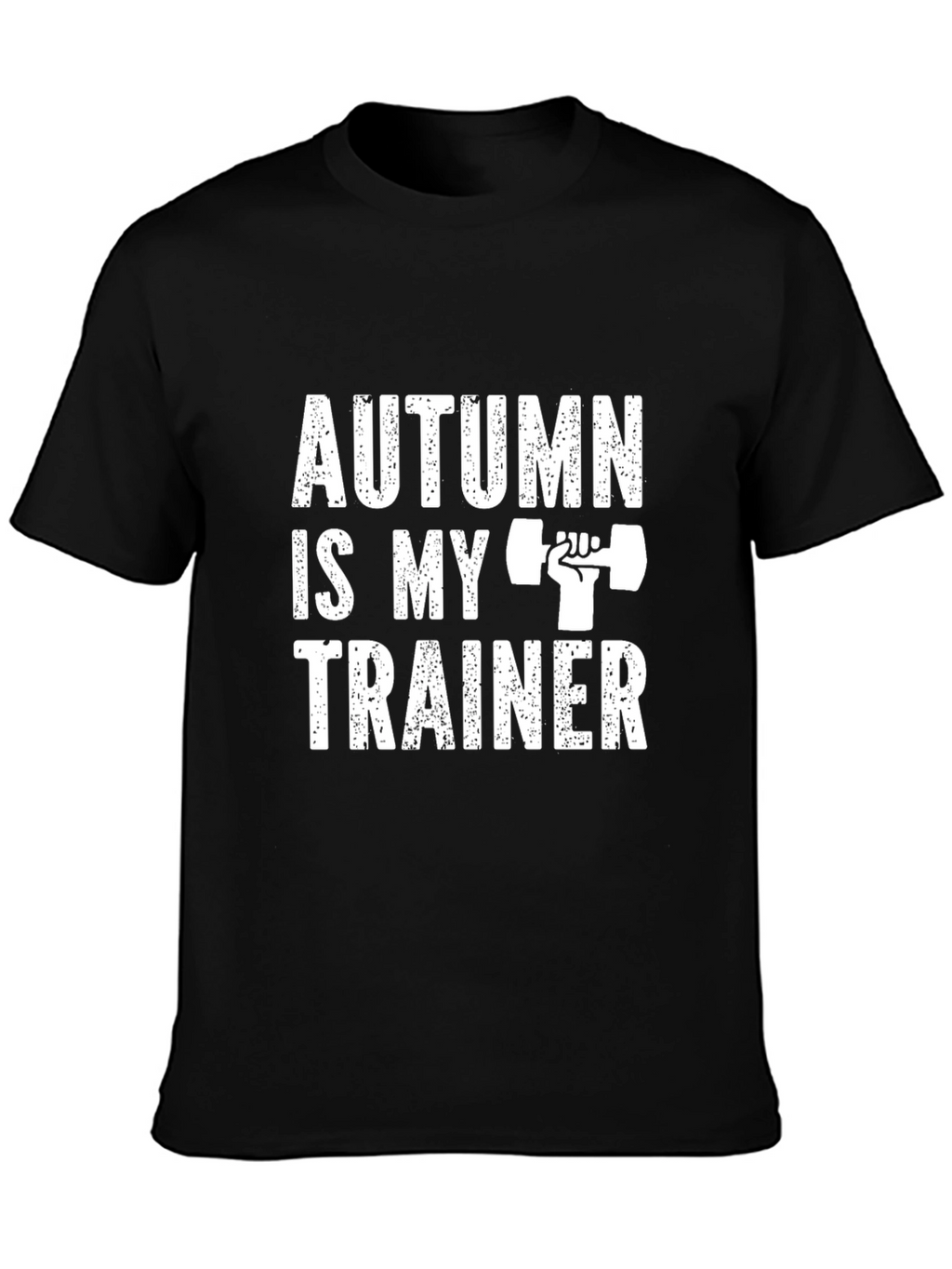 Autumn is My Trainer Black Graphic T-Shirt
