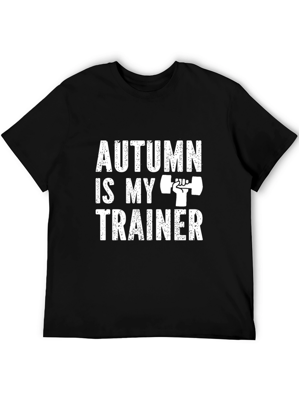 Autumn is My Trainer Black Graphic T-Shirt
