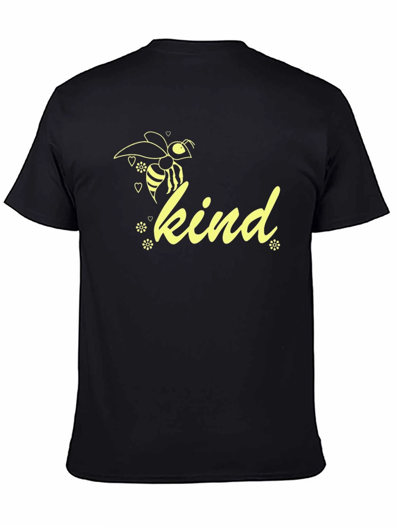 Bee Kind Graphic Tee - Unisex Black Cotton T-Shirt