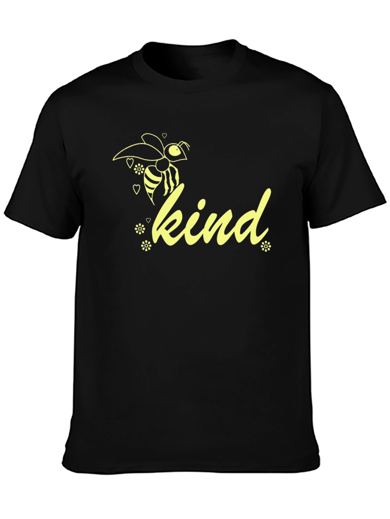 Bee Kind Graphic Tee - Unisex Black Cotton T-Shirt