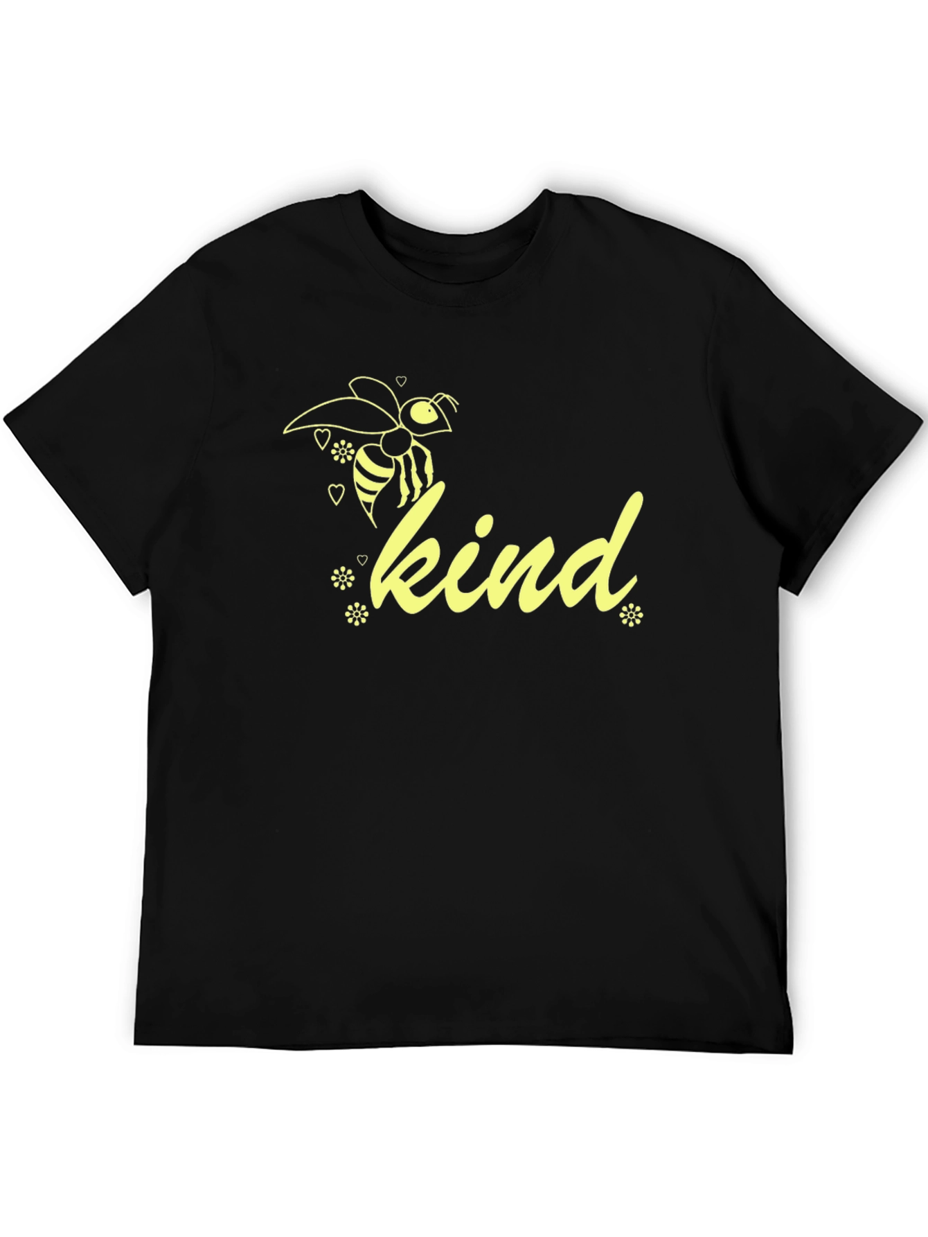 Bee Kind Graphic Tee - Unisex Black Cotton T-Shirt