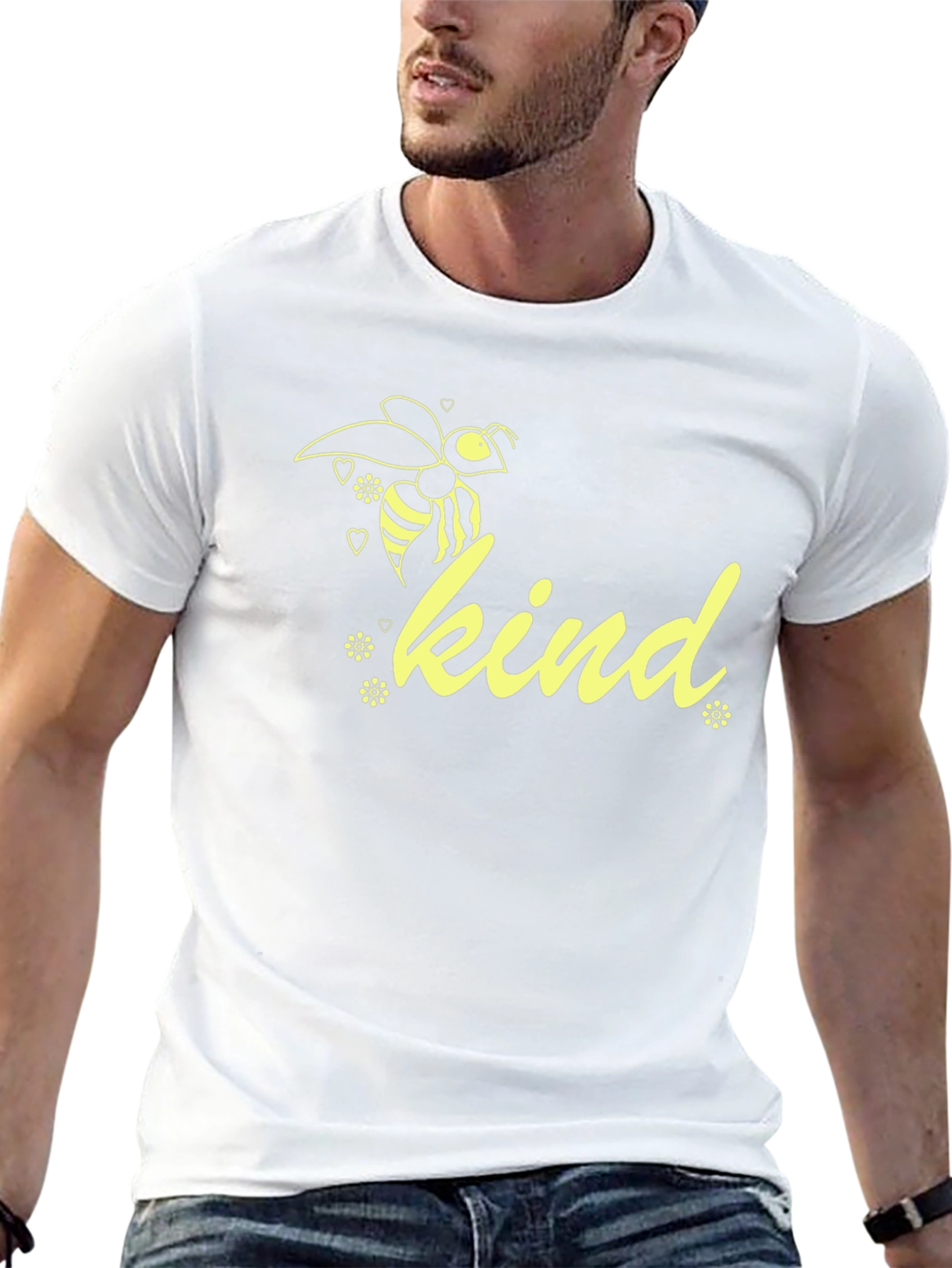 Bee Kind Graphic Tee - Unisex Black Cotton T-Shirt