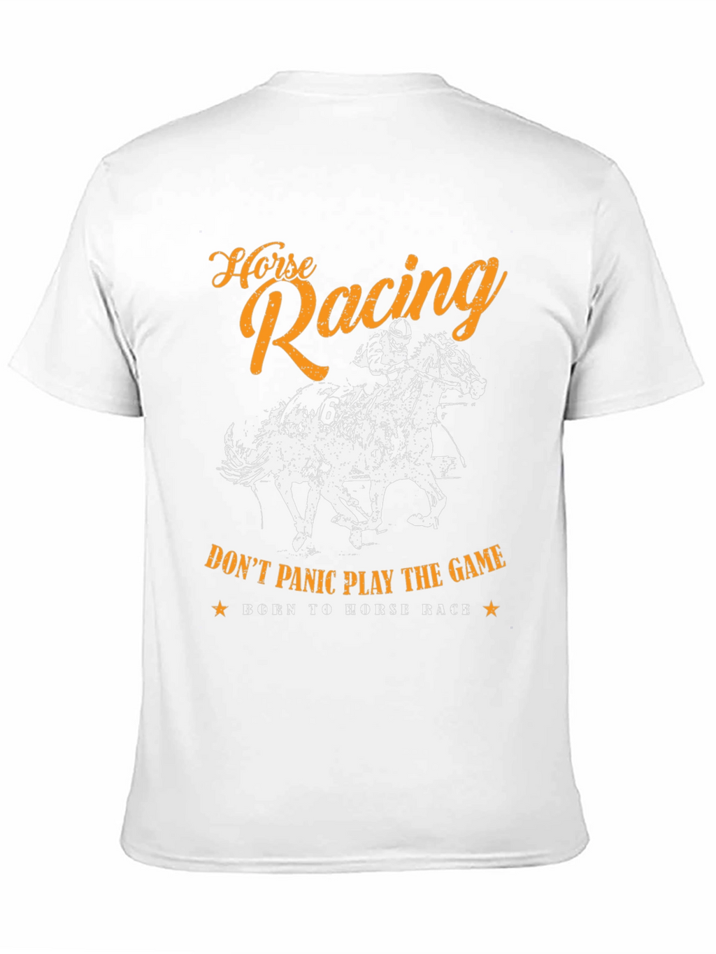 Horse Racing Graphic Print Mens T-Shirt