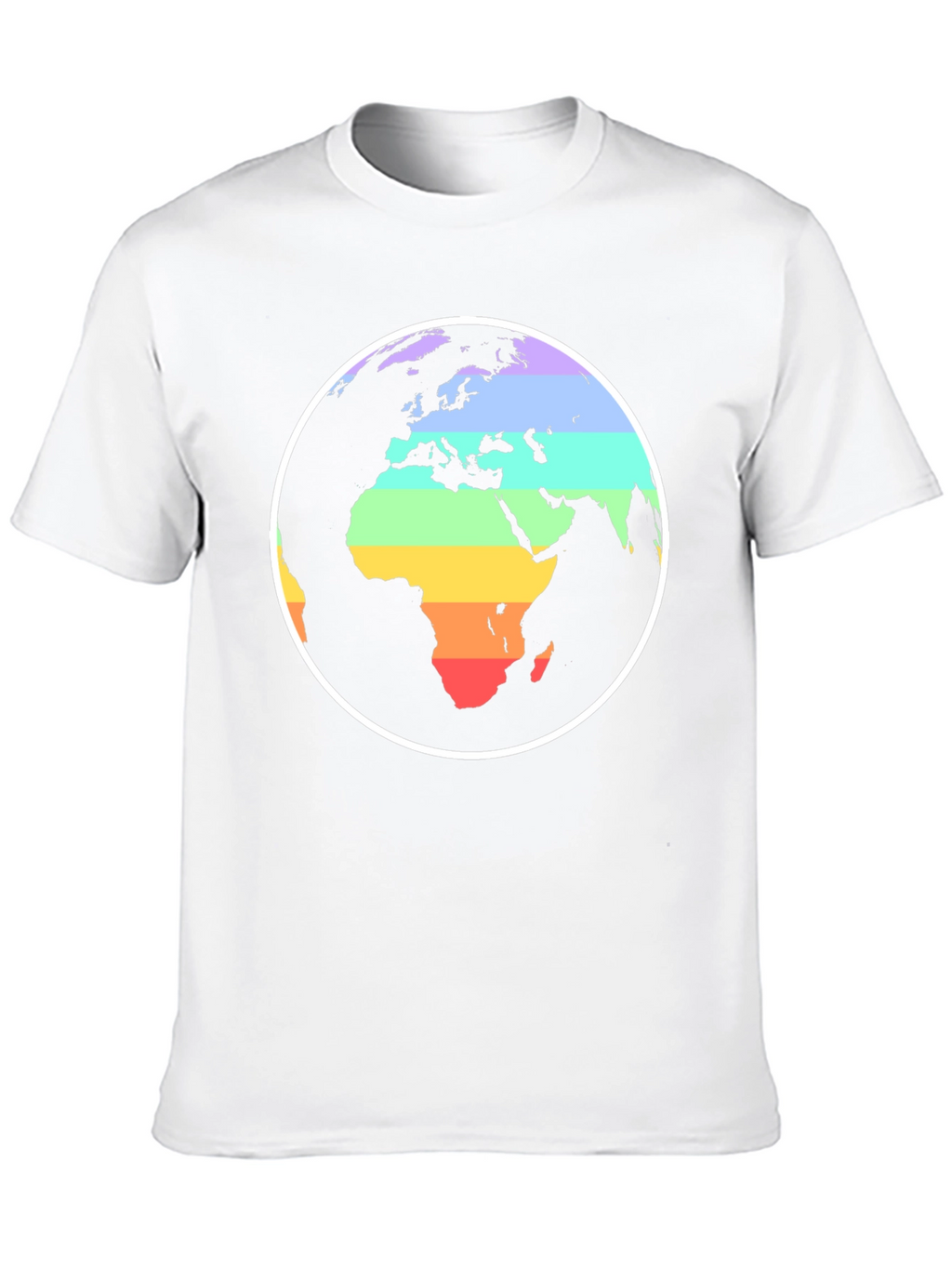 Rainbow Earth Graphic Black T-Shirt