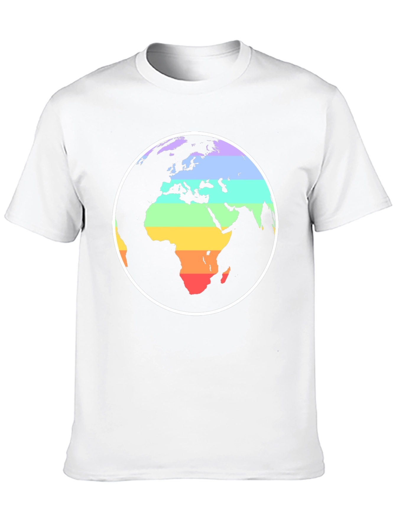Rainbow Earth Graphic Black T-Shirt