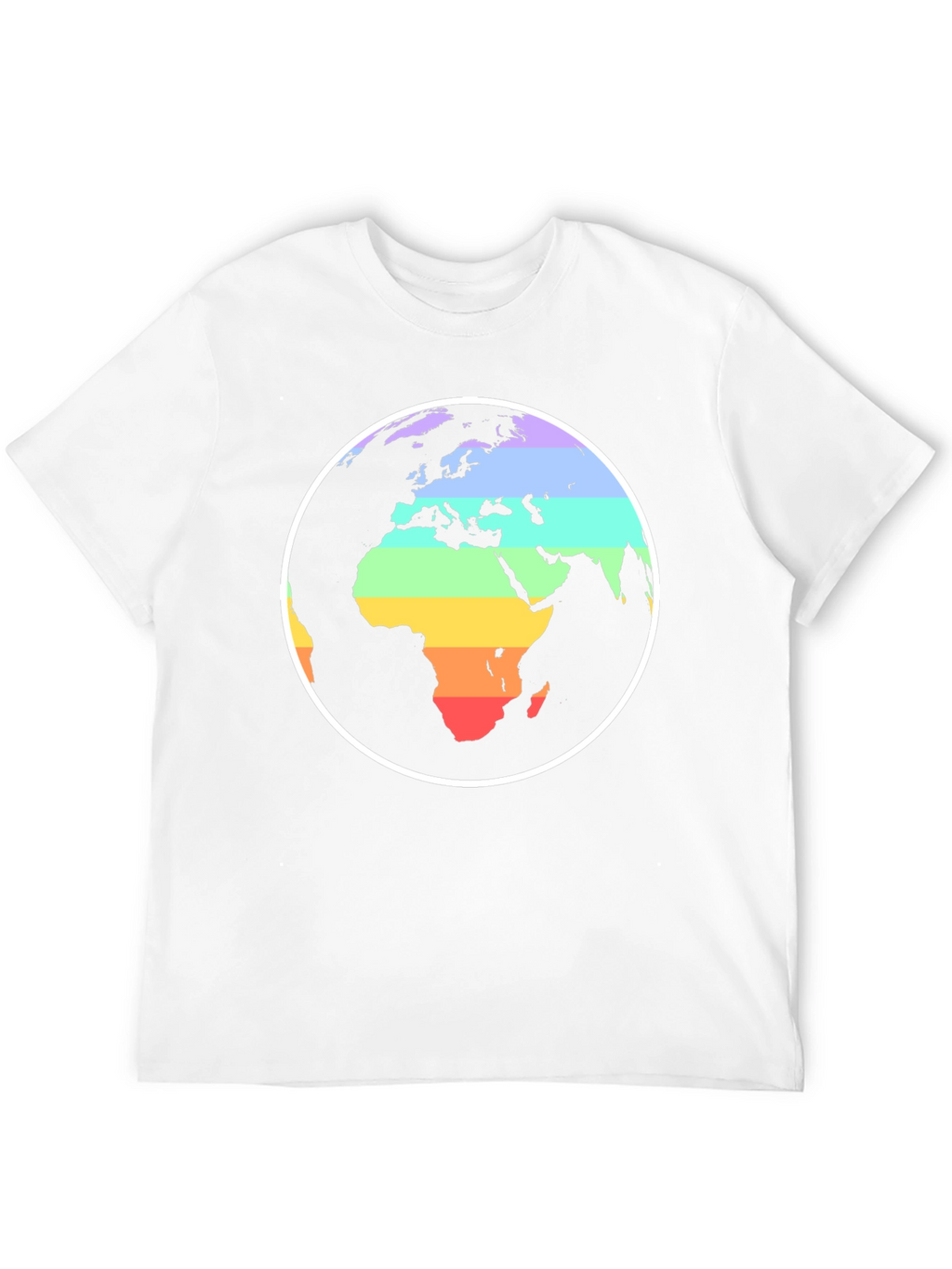 Rainbow Earth Graphic Black T-Shirt