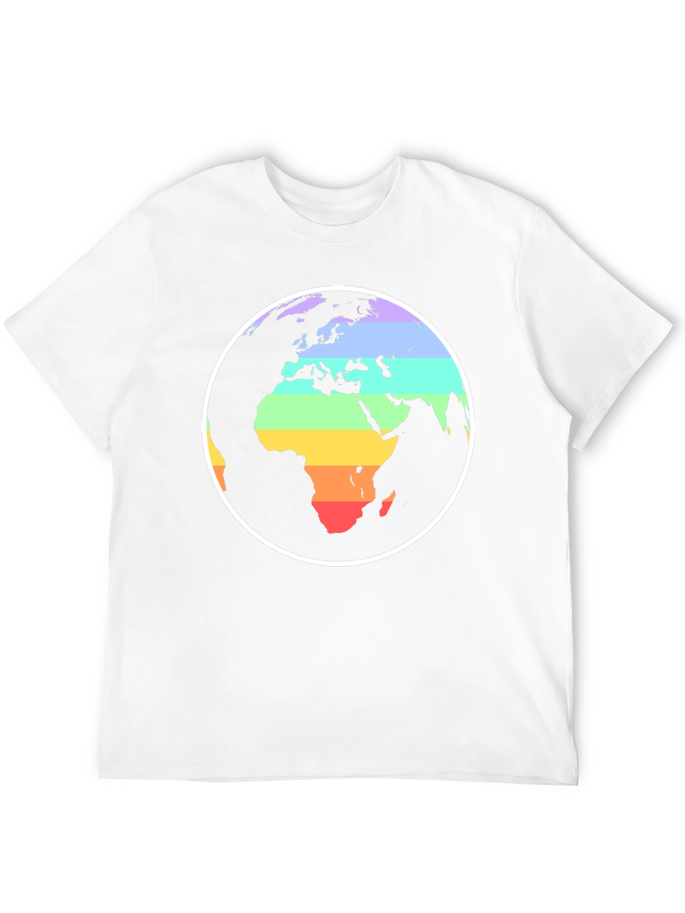 Rainbow Earth Graphic Black T-Shirt
