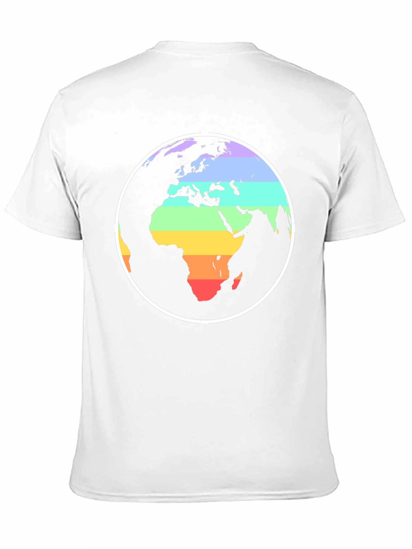 Rainbow Earth Graphic Black T-Shirt