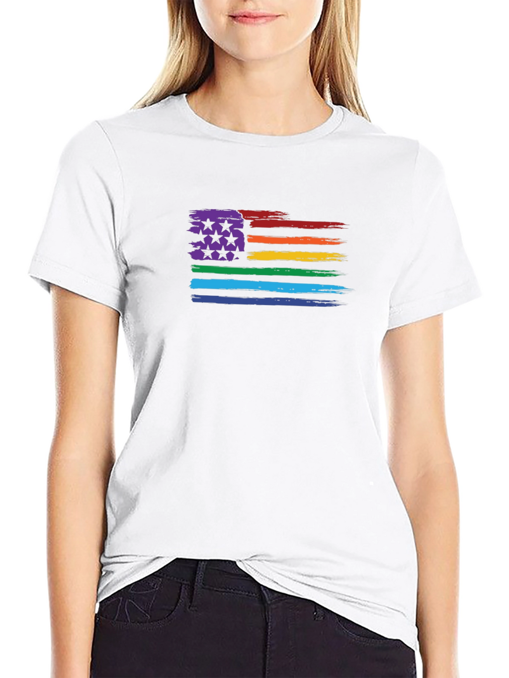 LGBT Pride Flag T-Shirt - Unisex Black Tee