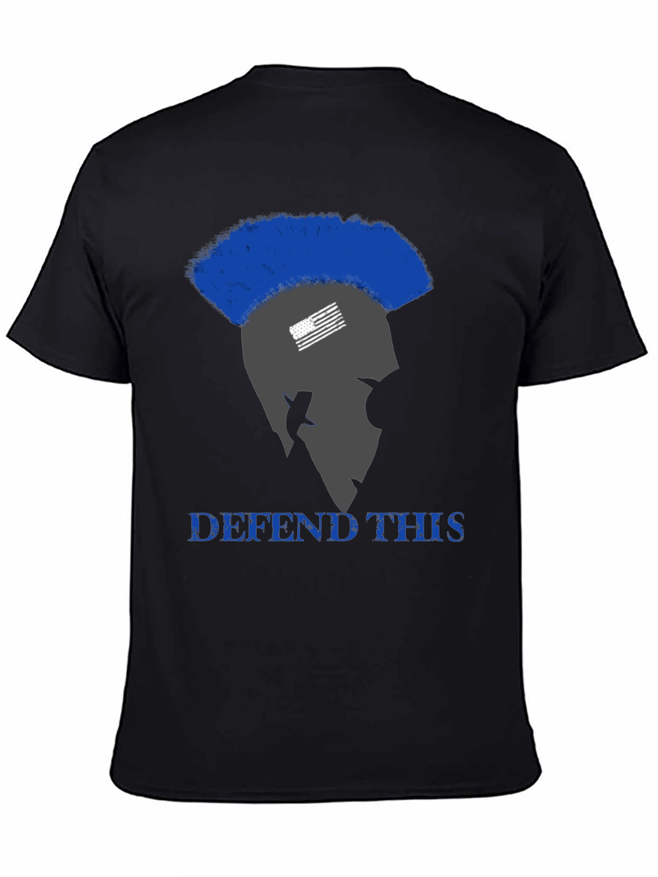 Defend This Spartan American Flag Graphic T-Shirt