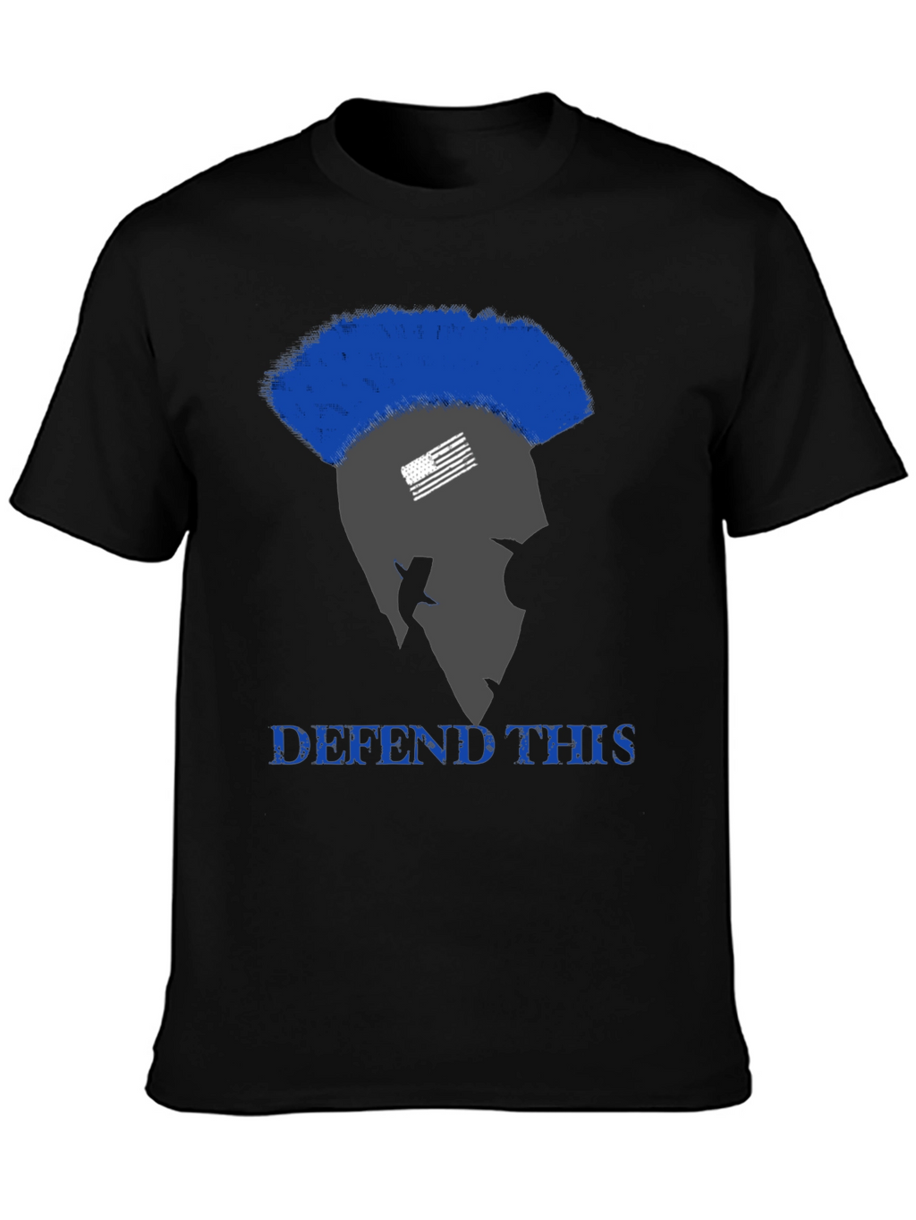 Defend This Spartan American Flag Graphic T-Shirt