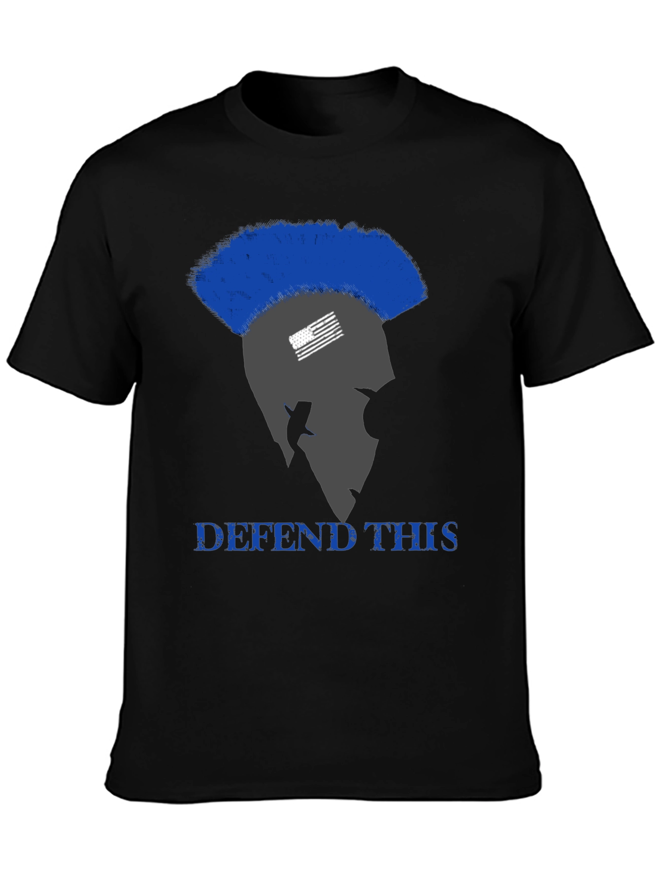 Defend This Spartan American Flag Graphic T-Shirt