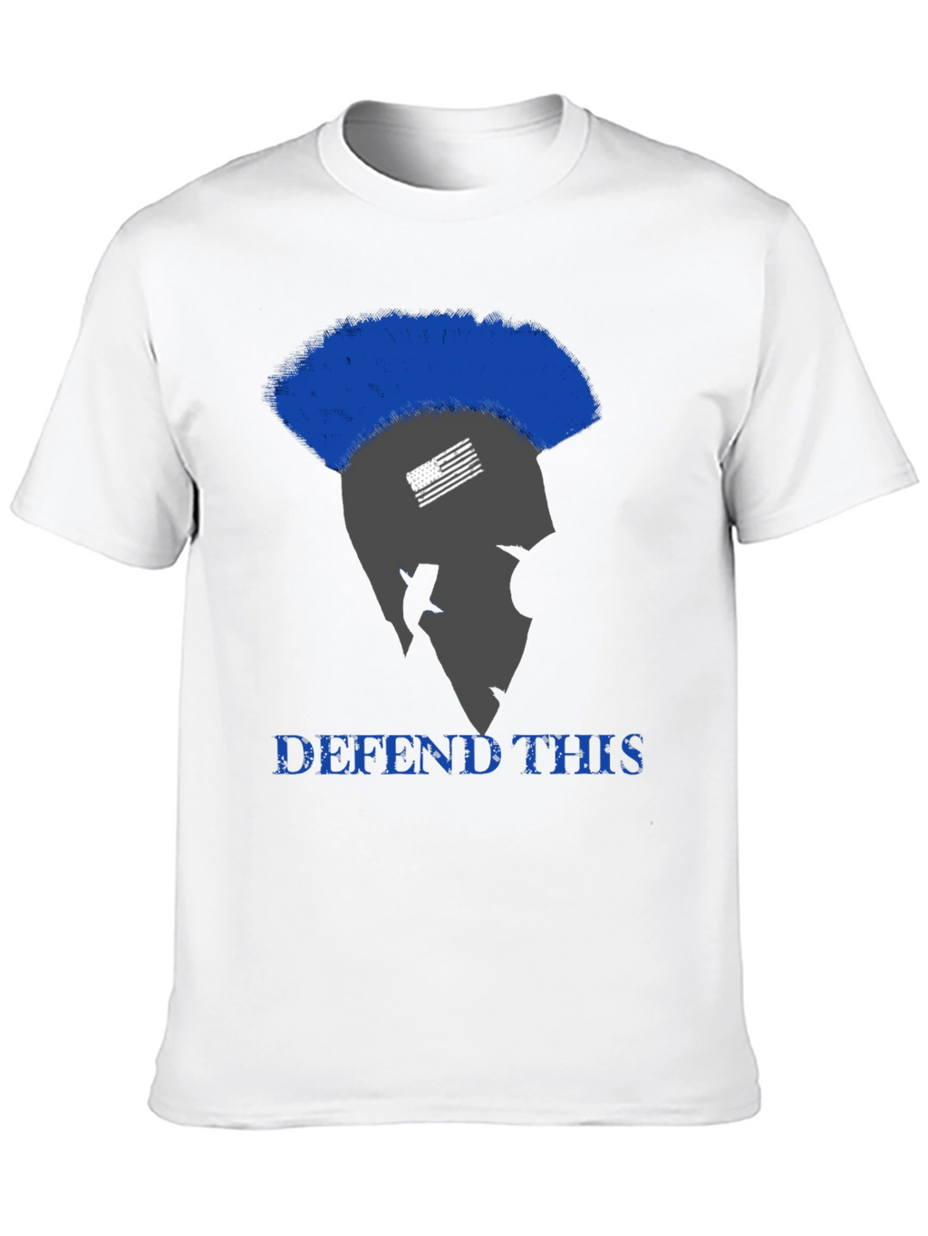 Defend This Spartan American Flag Graphic T-Shirt