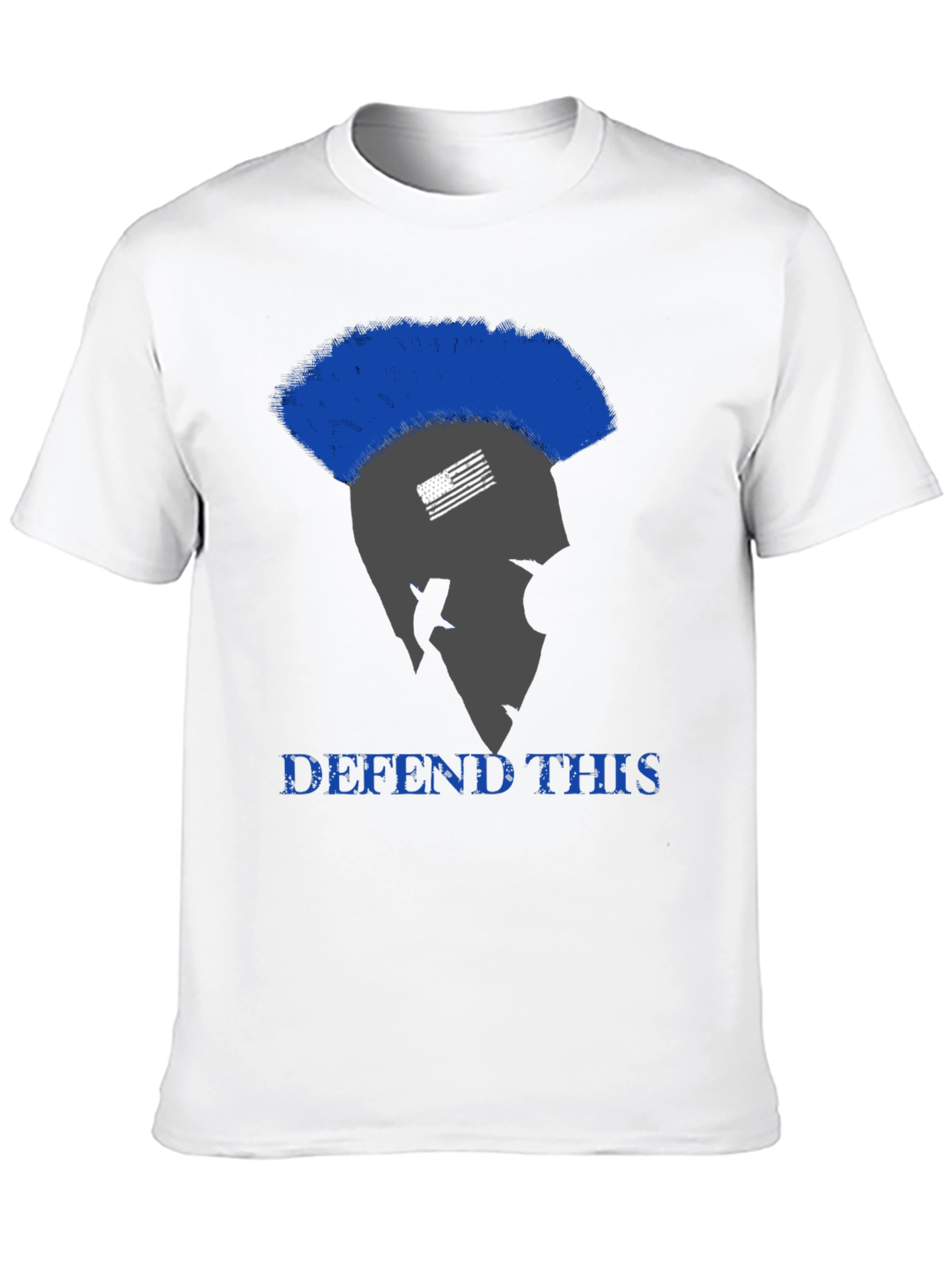Defend This Spartan American Flag Graphic T-Shirt