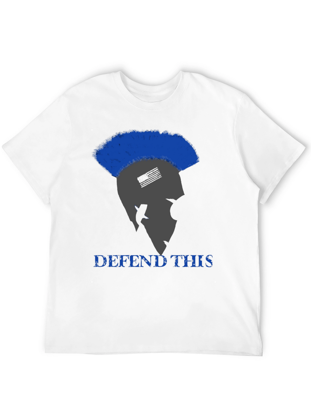 Defend This Spartan American Flag Graphic T-Shirt