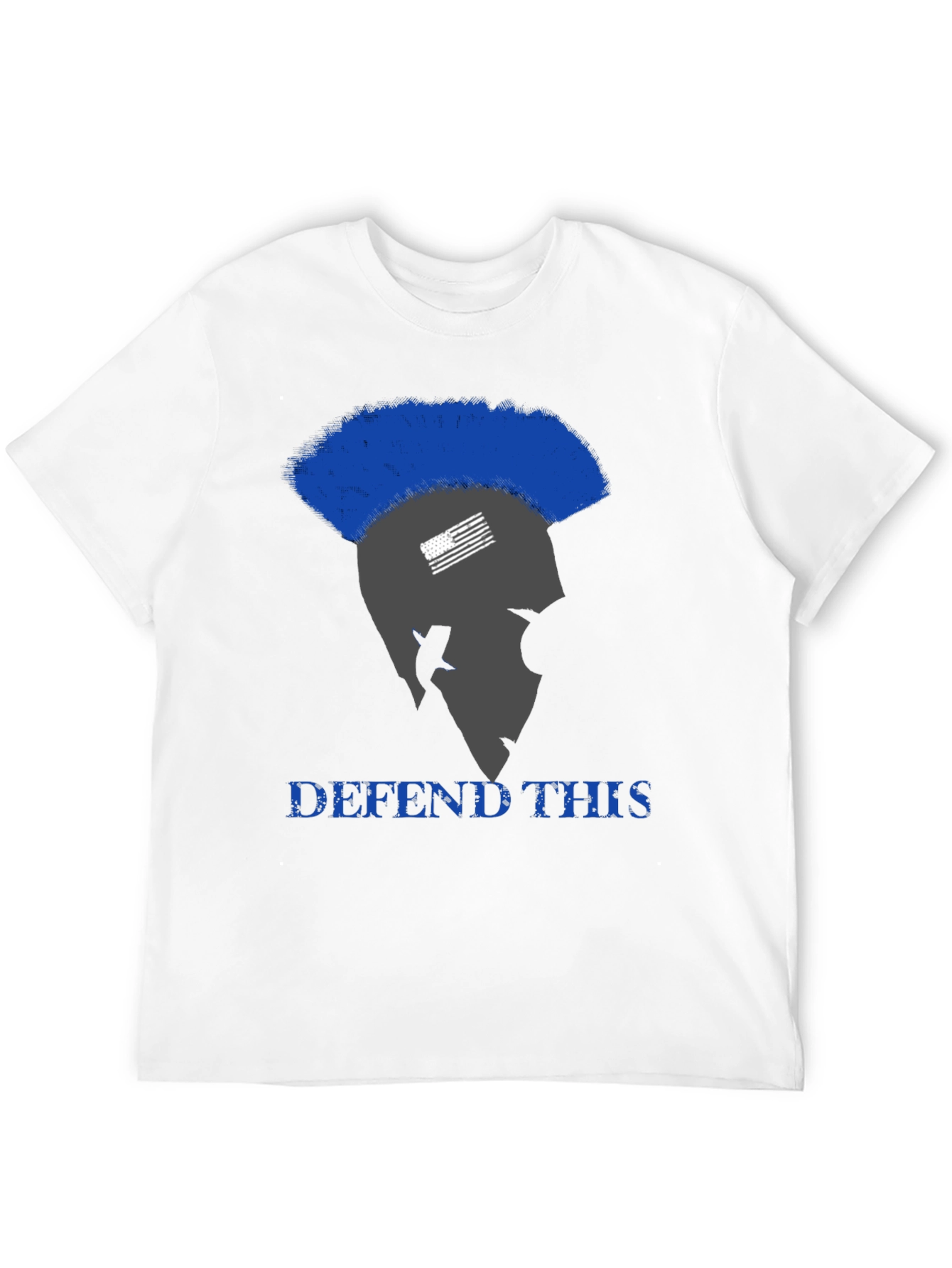 Defend This Spartan American Flag Graphic T-Shirt
