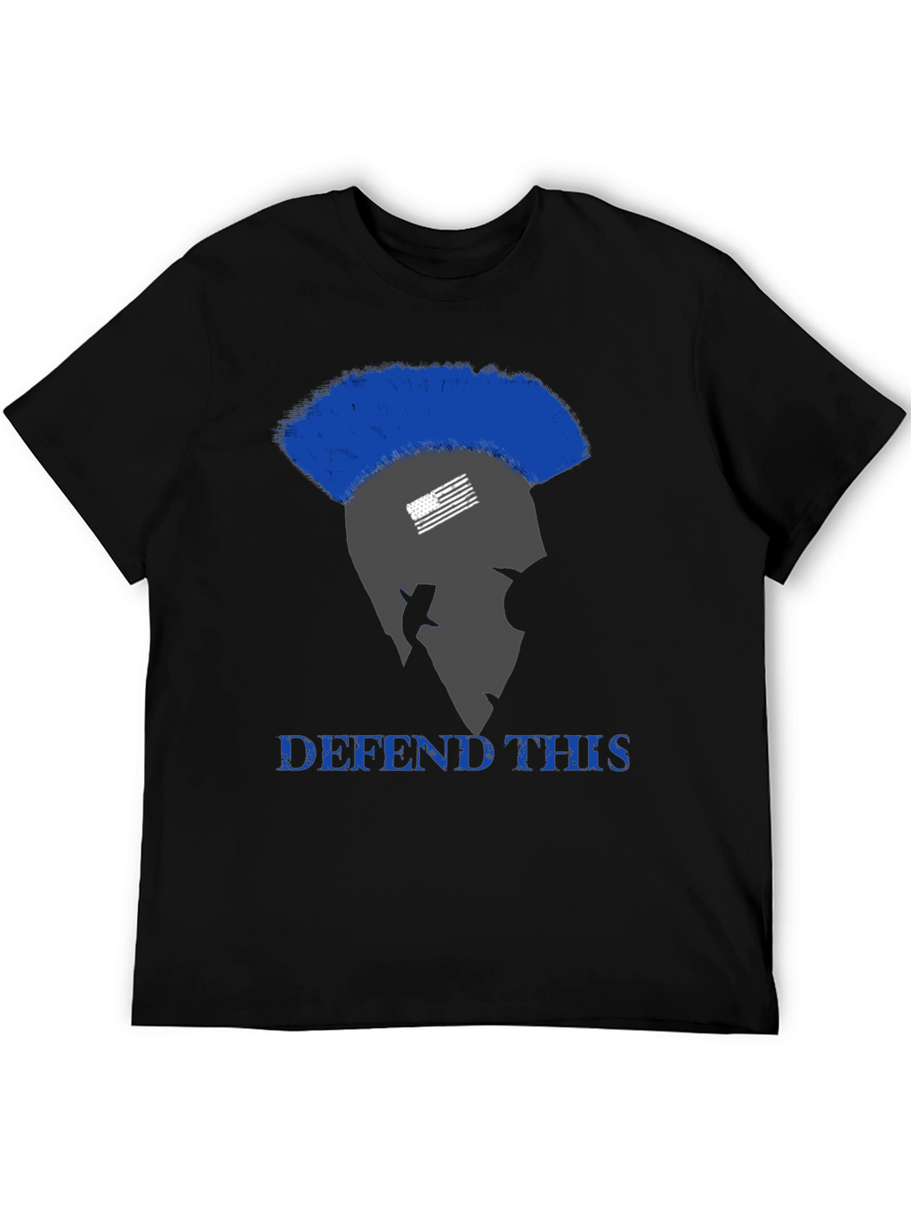 Defend This Spartan American Flag Graphic T-Shirt