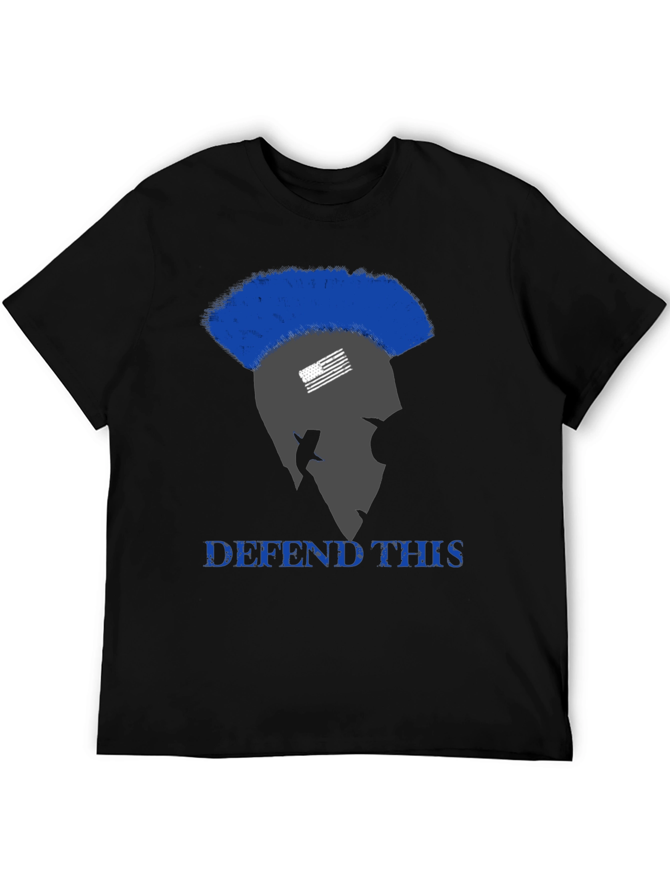 Defend This Spartan American Flag Graphic T-Shirt