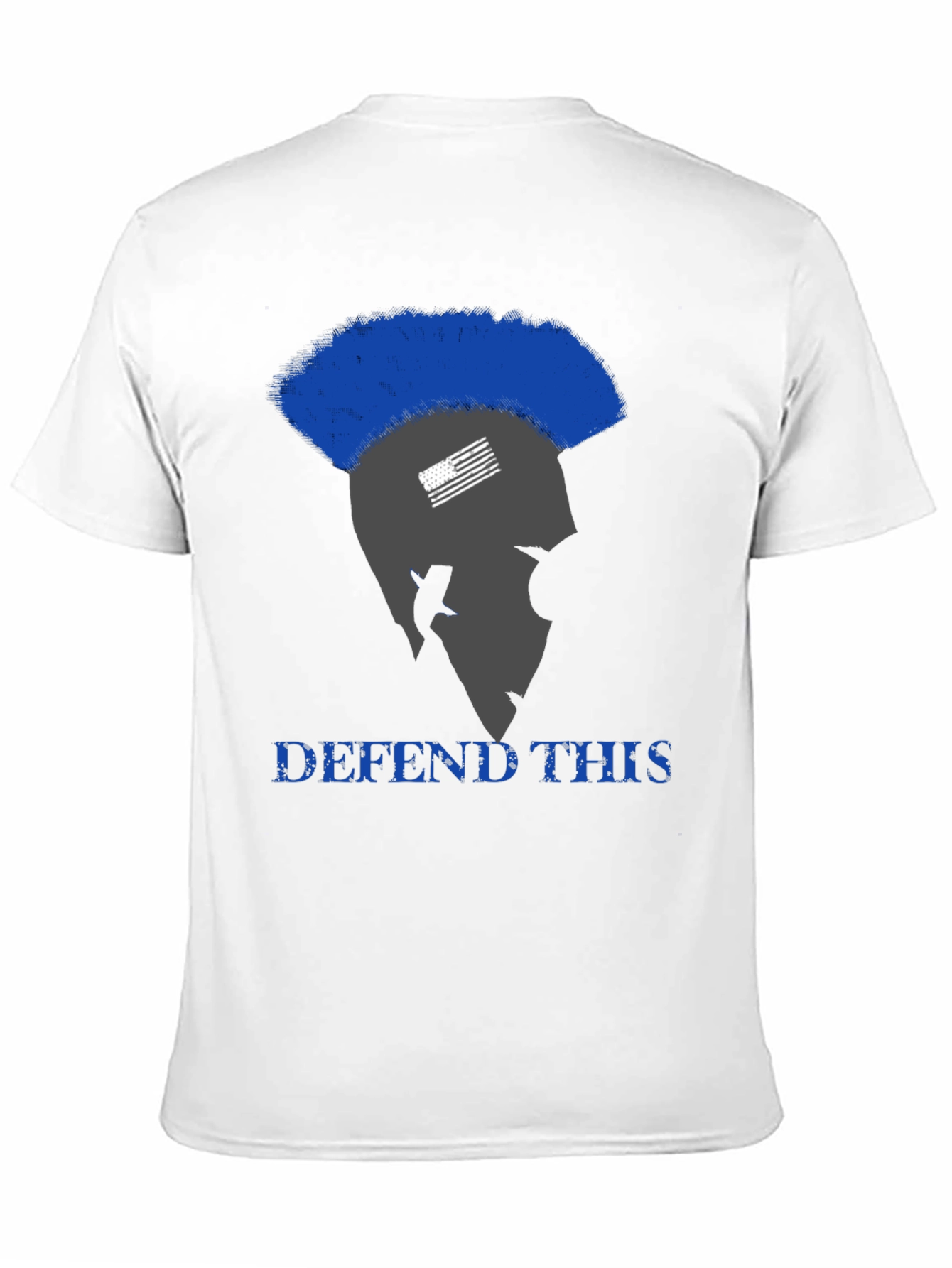 Defend This Spartan American Flag Graphic T-Shirt