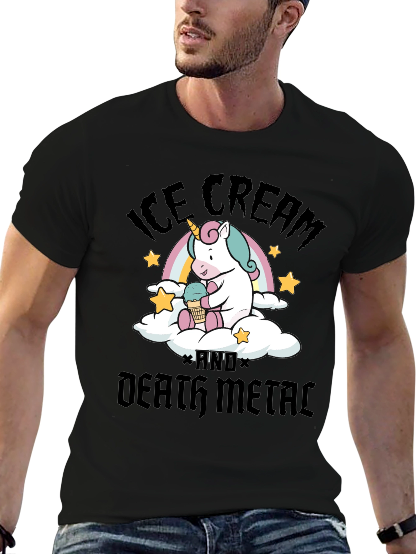 Ice Cream & Death Metal Unicorn T-Shirt