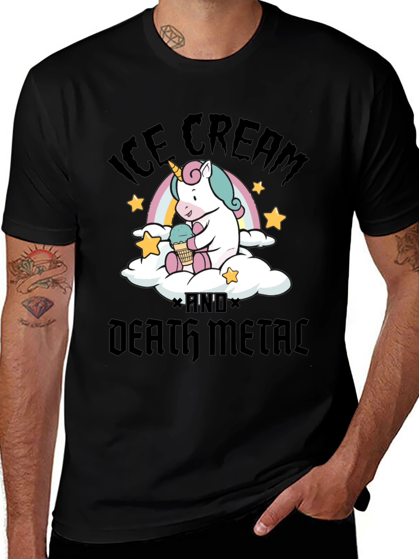 Ice Cream & Death Metal Unicorn T-Shirt