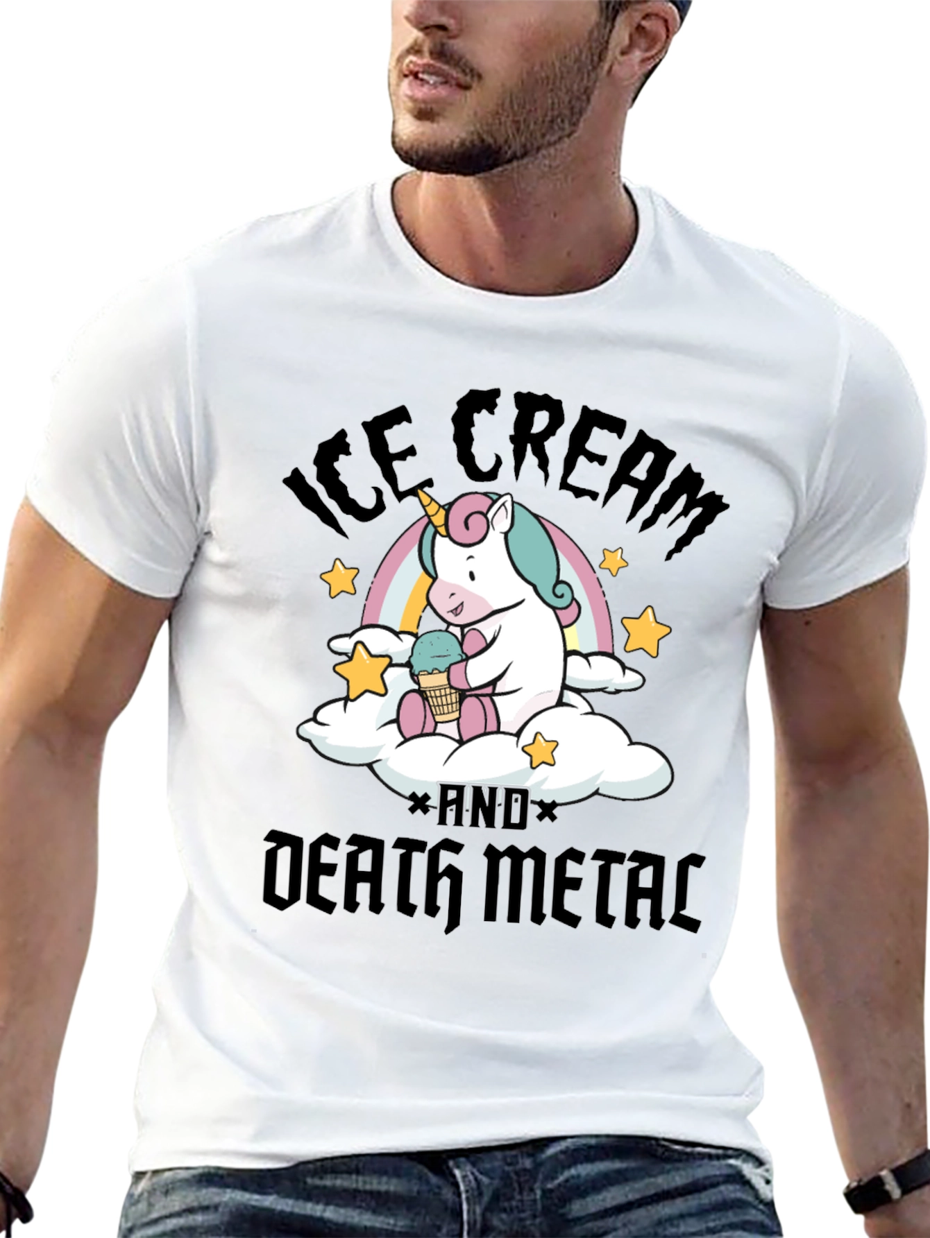Ice Cream & Death Metal Unicorn T-Shirt