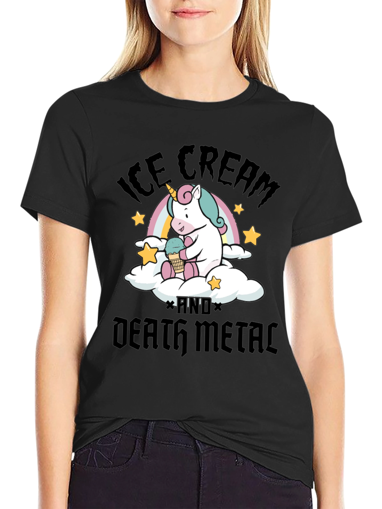 Ice Cream & Death Metal Unicorn T-Shirt