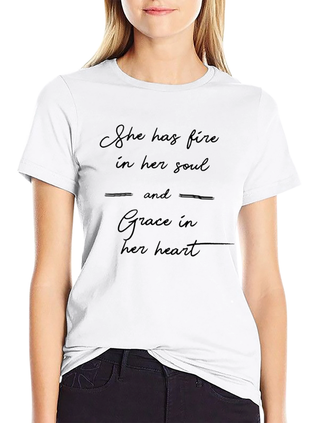 Fire and Grace Graphic Tee - Unisex Black T-Shirt