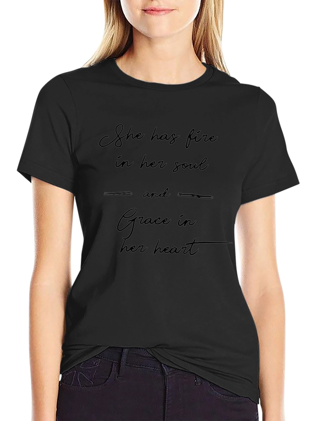 Fire and Grace Graphic Tee - Unisex Black T-Shirt