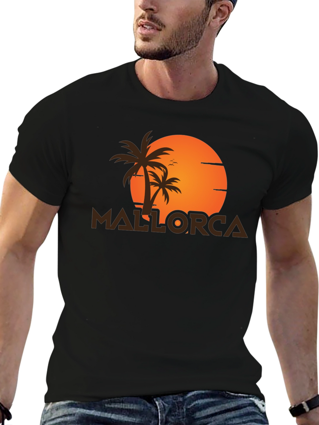 Mallorca Sunset Graphic T-Shirt - Tropical Vacation Tee
