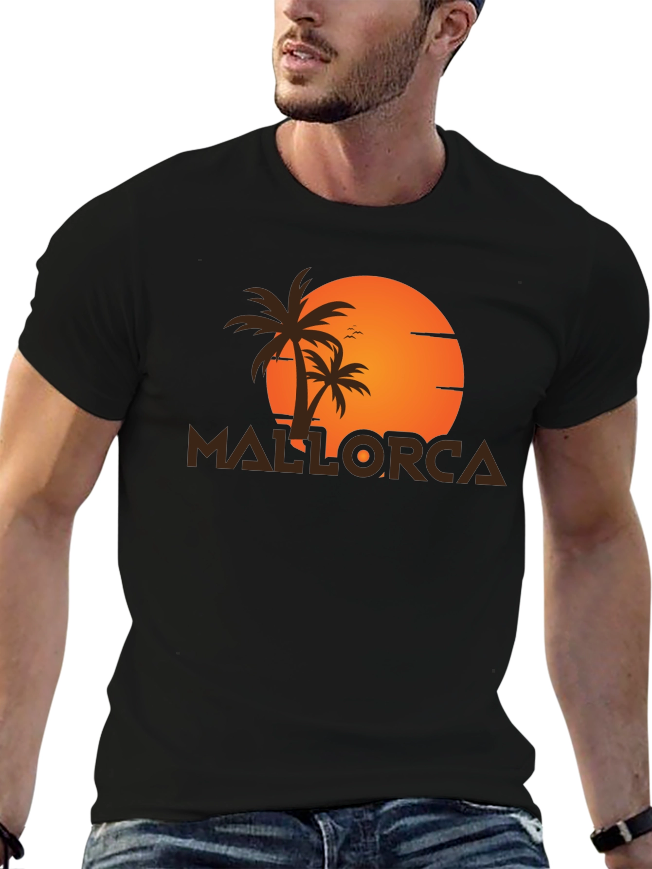 Mallorca Sunset Graphic T-Shirt - Tropical Vacation Tee
