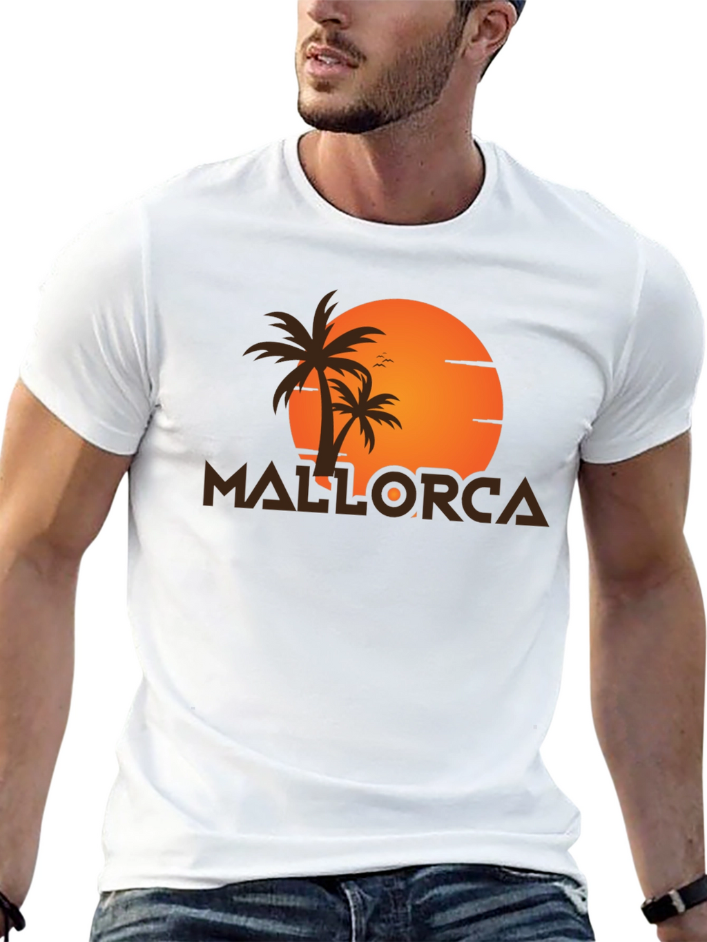 Mallorca Sunset Graphic T-Shirt - Tropical Vacation Tee