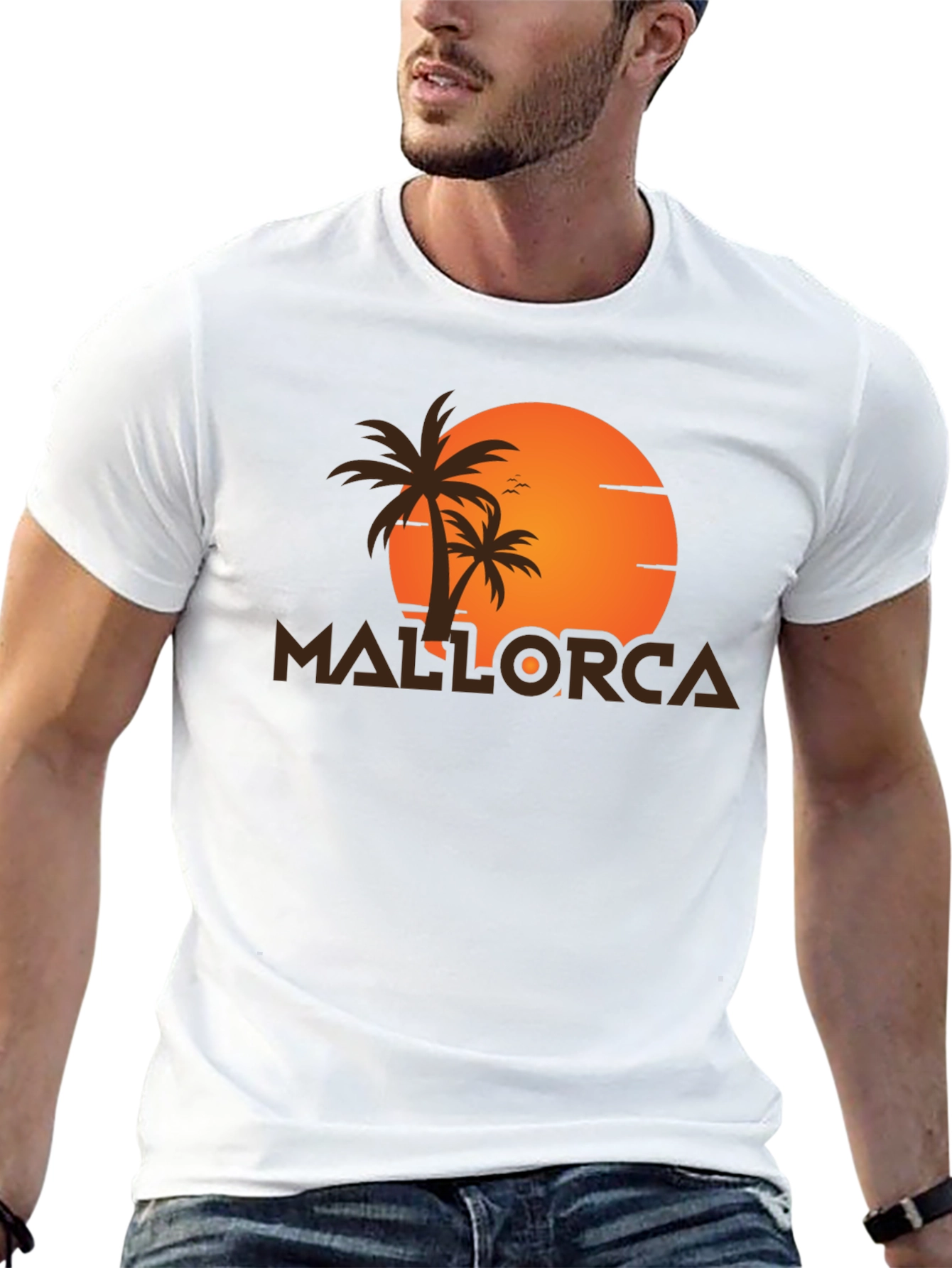 Mallorca Sunset Graphic T-Shirt - Tropical Vacation Tee