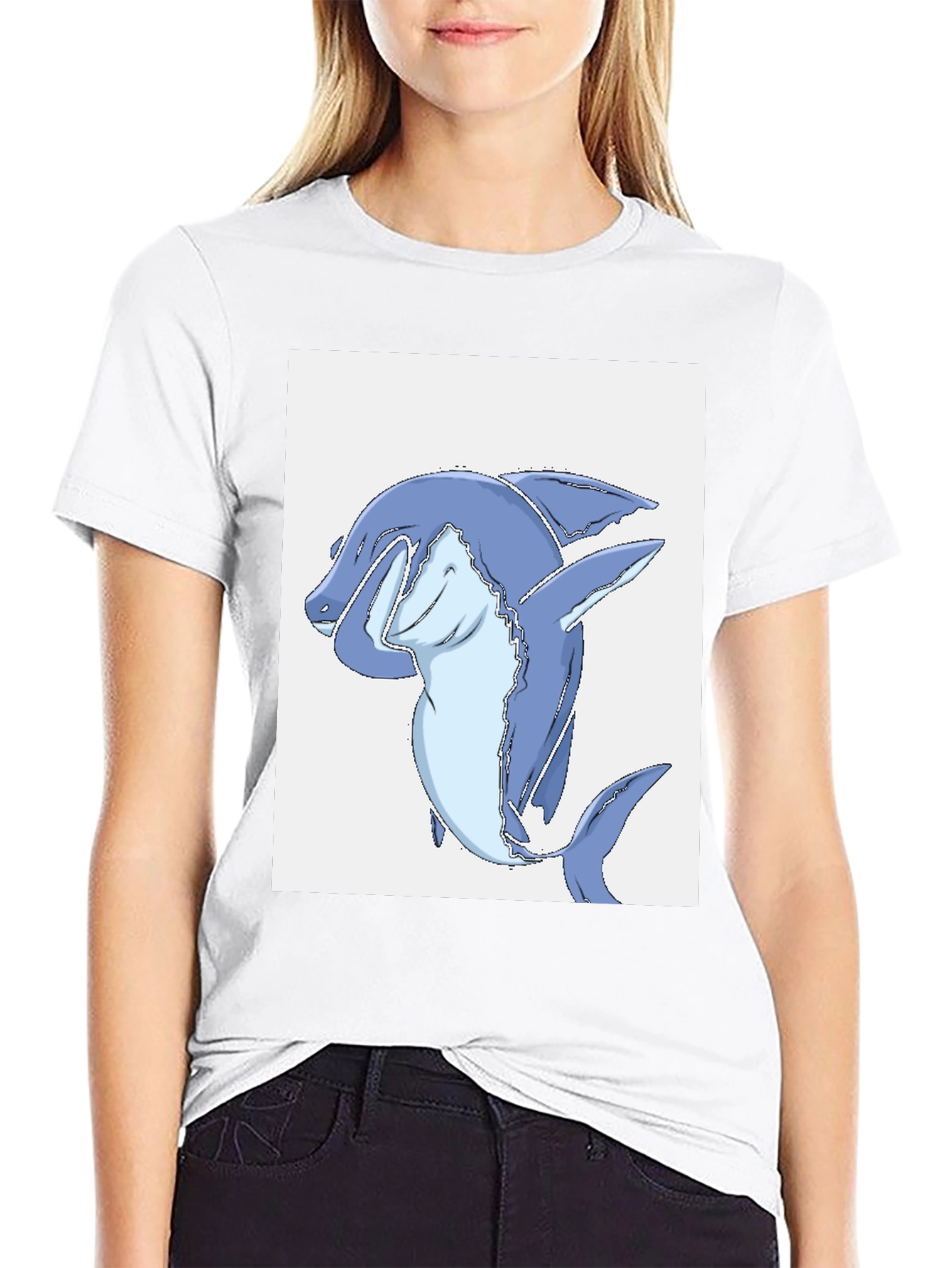 Dabbing Shark Black T-Shirt