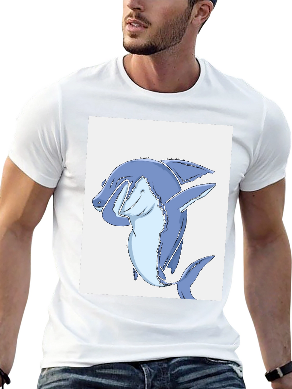 Dabbing Shark Black T-Shirt