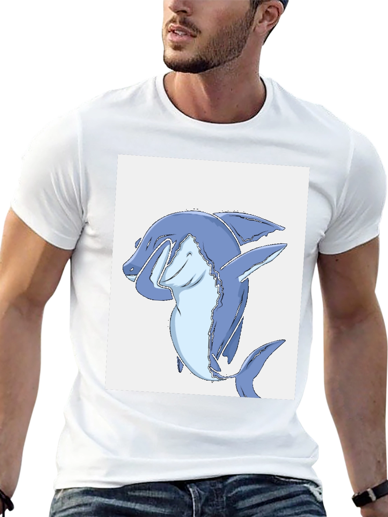 Dabbing Shark Black T-Shirt