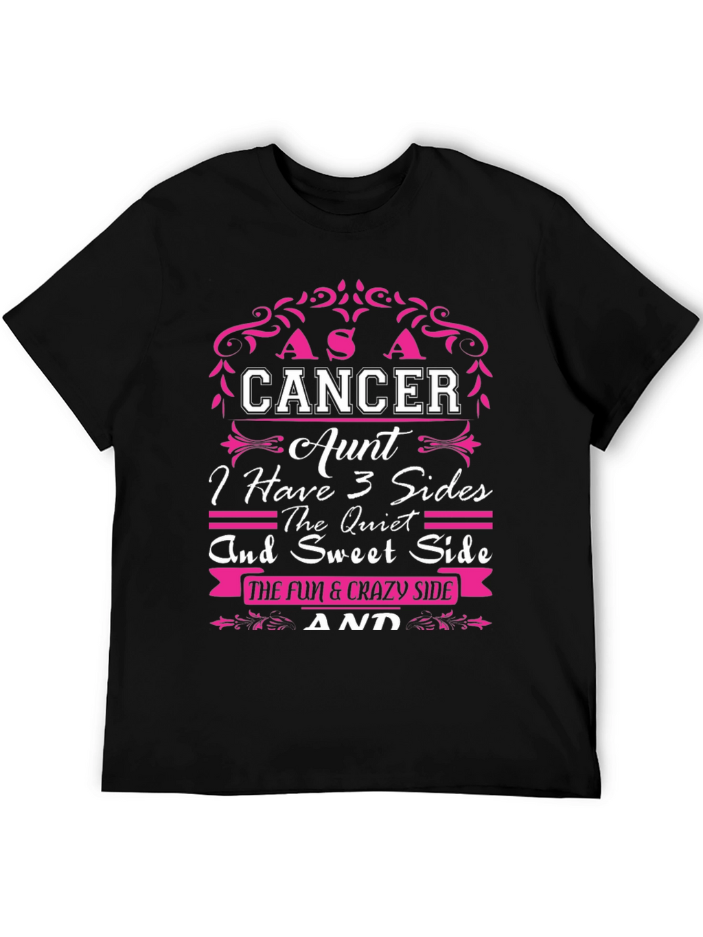 Cancer Aunt T-Shirt - 3 Sides