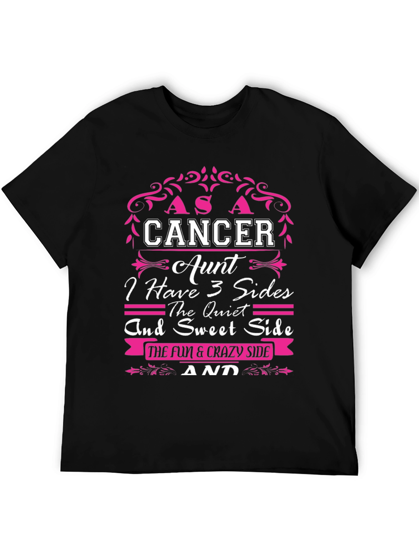 Cancer Aunt T-Shirt - 3 Sides