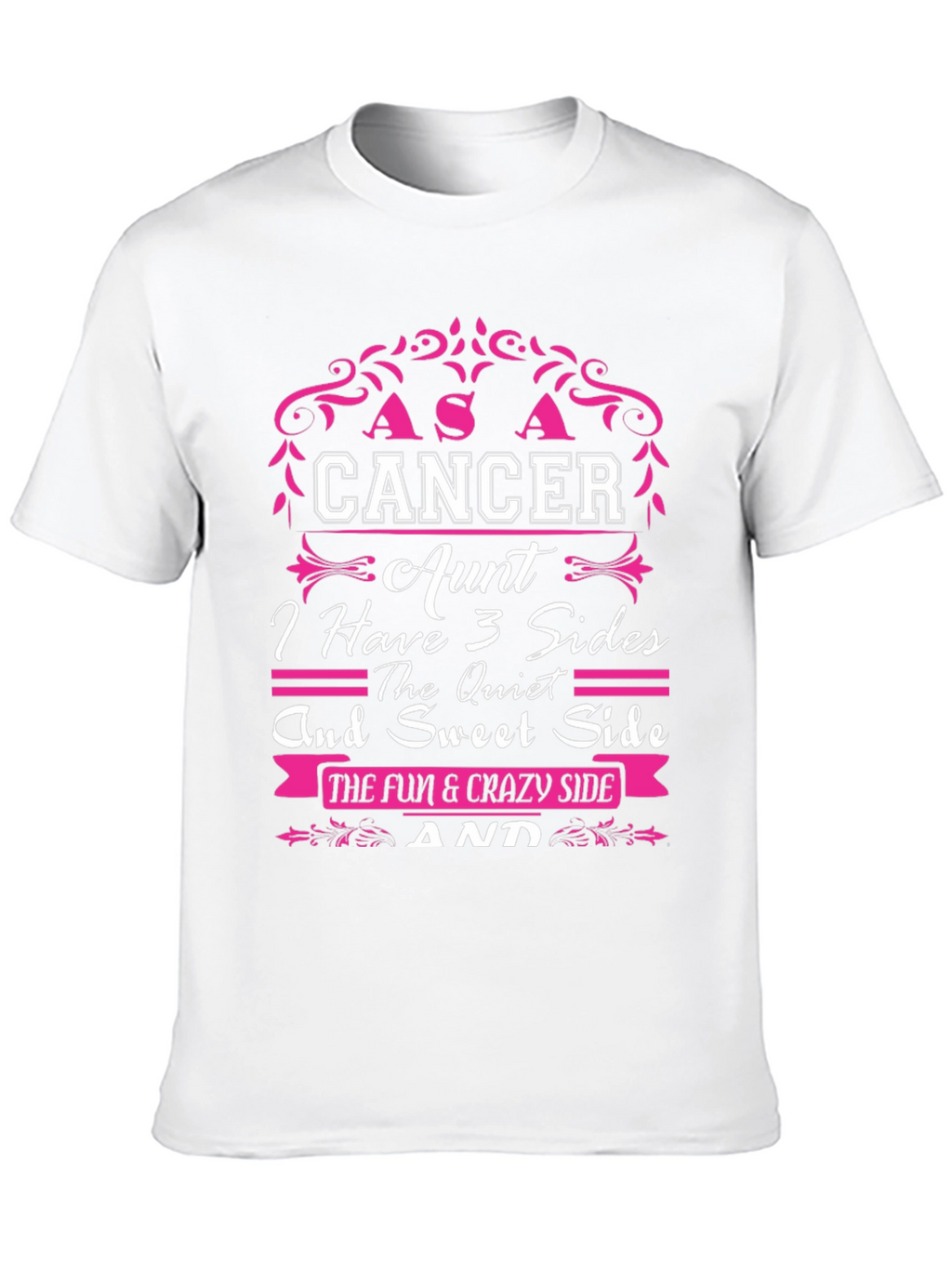 Cancer Aunt T-Shirt - 3 Sides