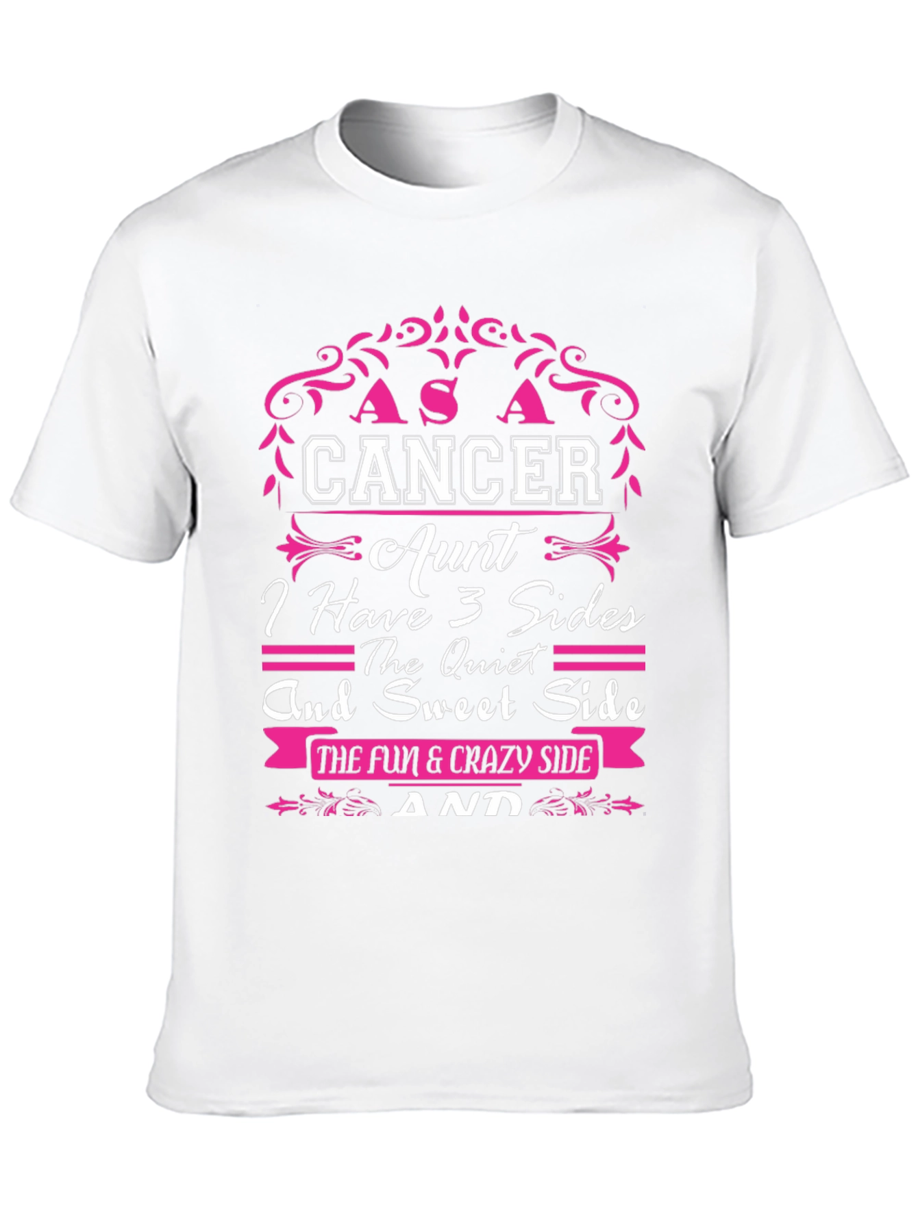 Cancer Aunt T-Shirt - 3 Sides