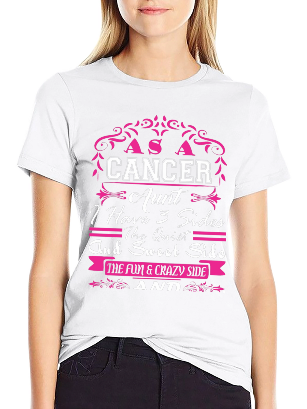 Cancer Aunt T-Shirt - 3 Sides