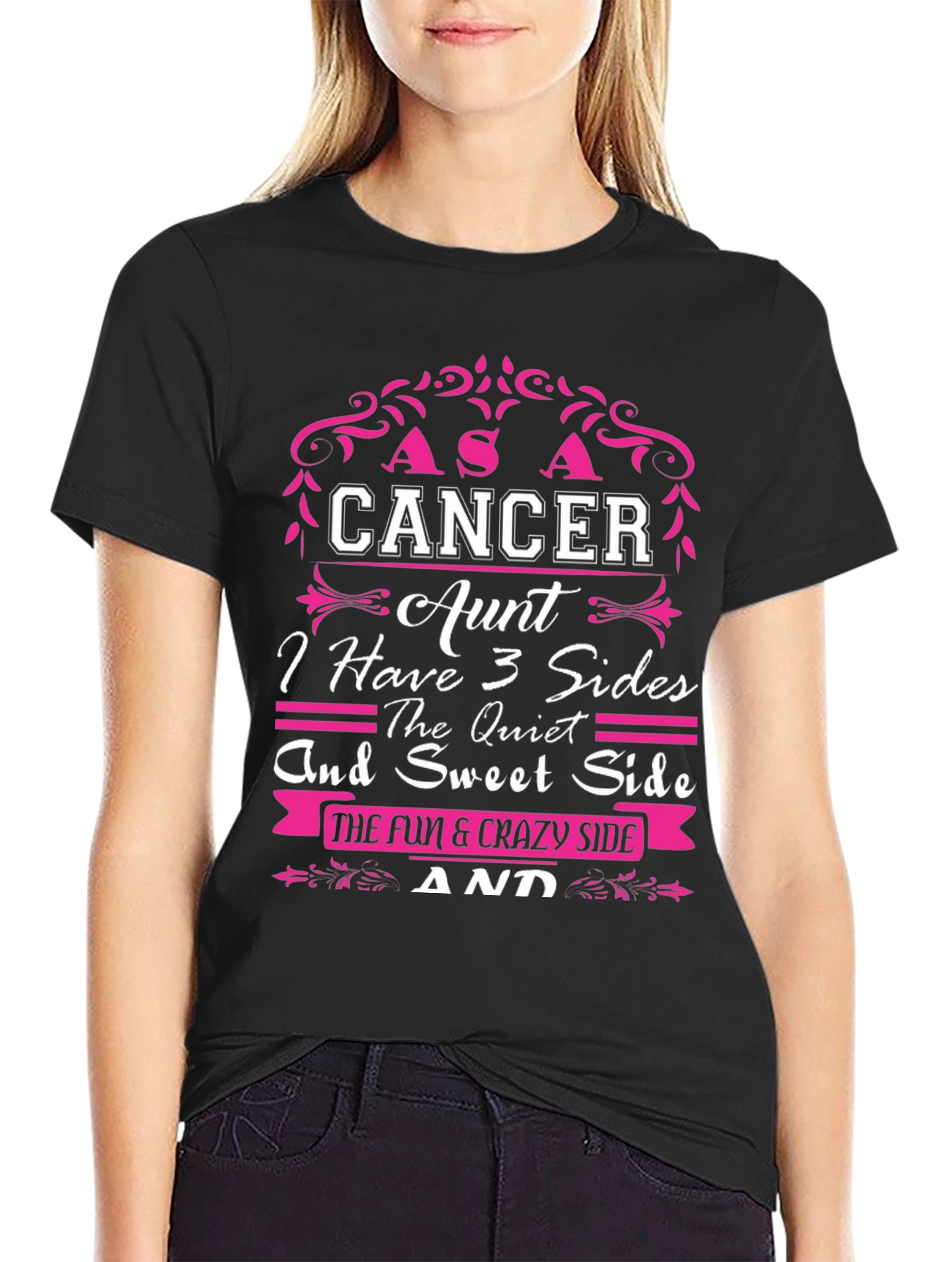Cancer Aunt T-Shirt - 3 Sides