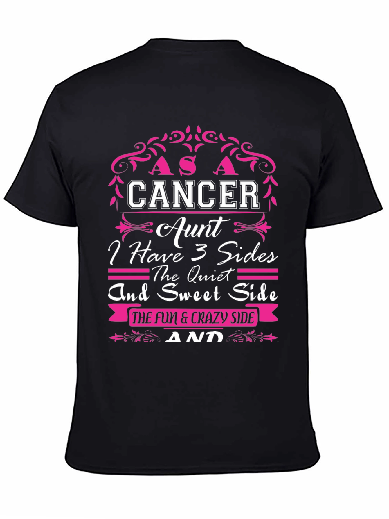 Cancer Aunt T-Shirt - 3 Sides