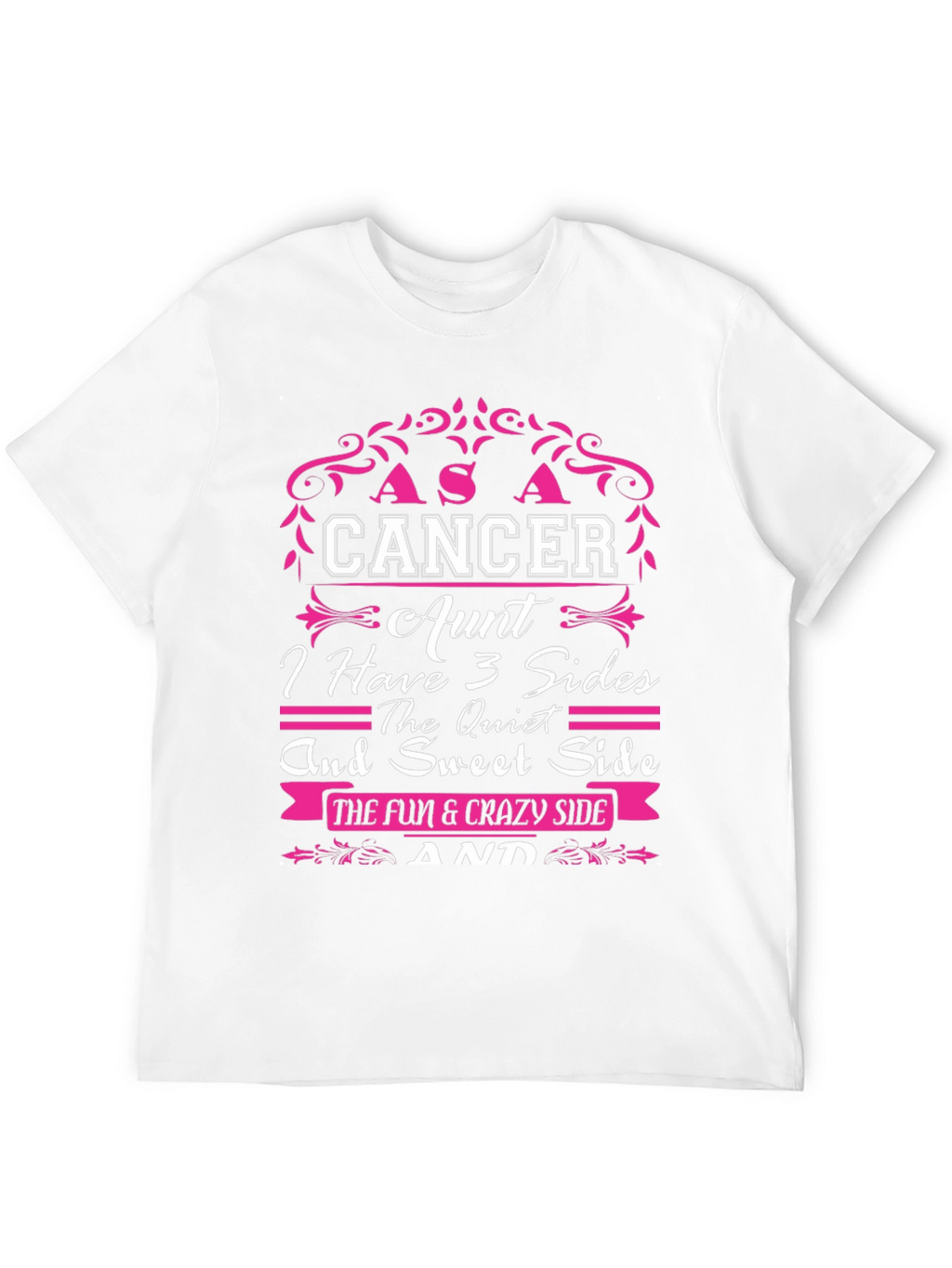 Cancer Aunt T-Shirt - 3 Sides